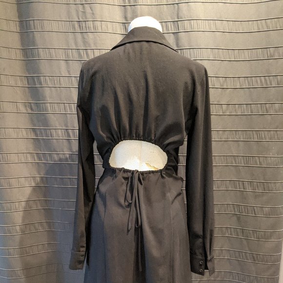 BCBG Christa Black Keyhole Shirtdress S/M - Picture 2 of 11